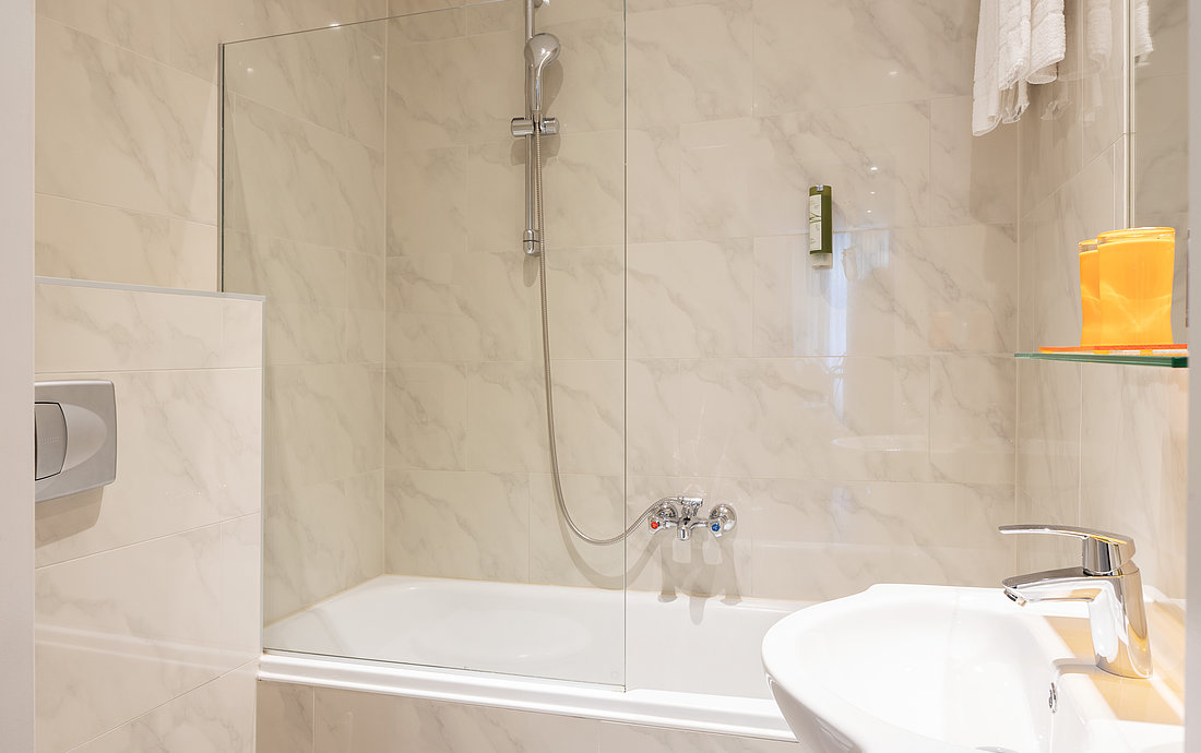 Badezimmer im Family Superior Apartment