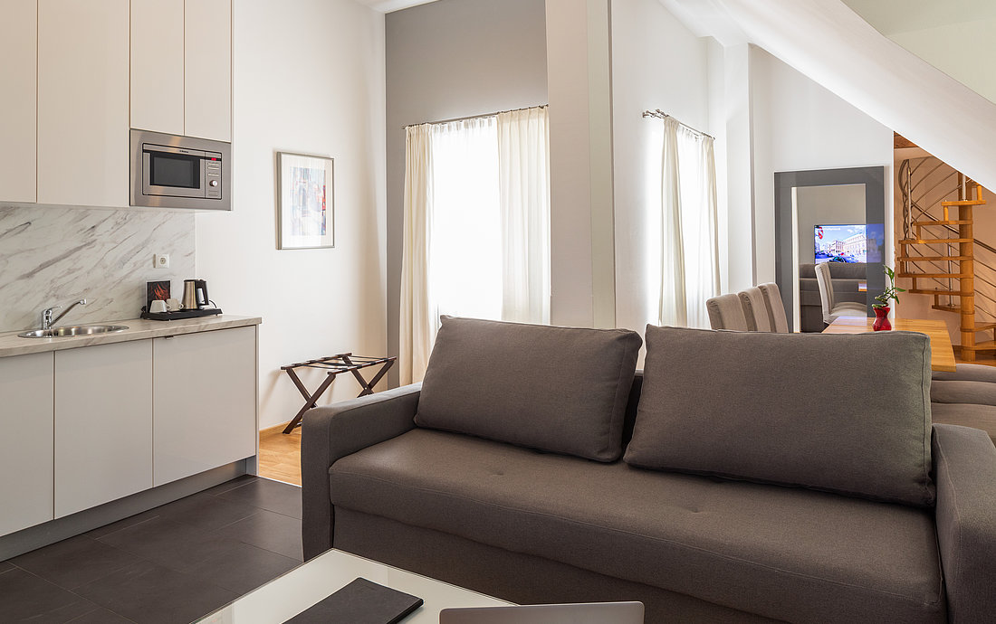 Wohnzimmer im Family Superior Apartment
